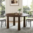 thumbnail image 1 of MAYEERTY 52x52x30 Modern Round Dining Table, Mid-Century Wood Kitchen Table, Walnut ​, 1 of 7