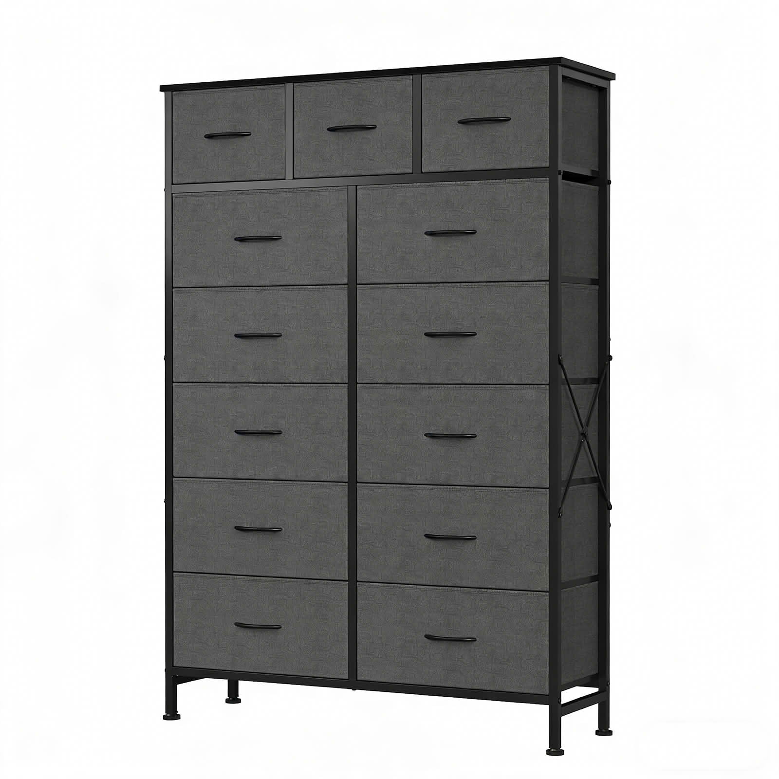MAYEERTY 56.7-Inch Tall 13-Drawer Fabric Storage Tower, Sturdy Organizer Cabinet