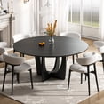thumbnail image 1 of MAYEERTY 59x59x30 Modern Dining Table, Contemporary Home Wood Kitchen Table, Black, 1 of 9