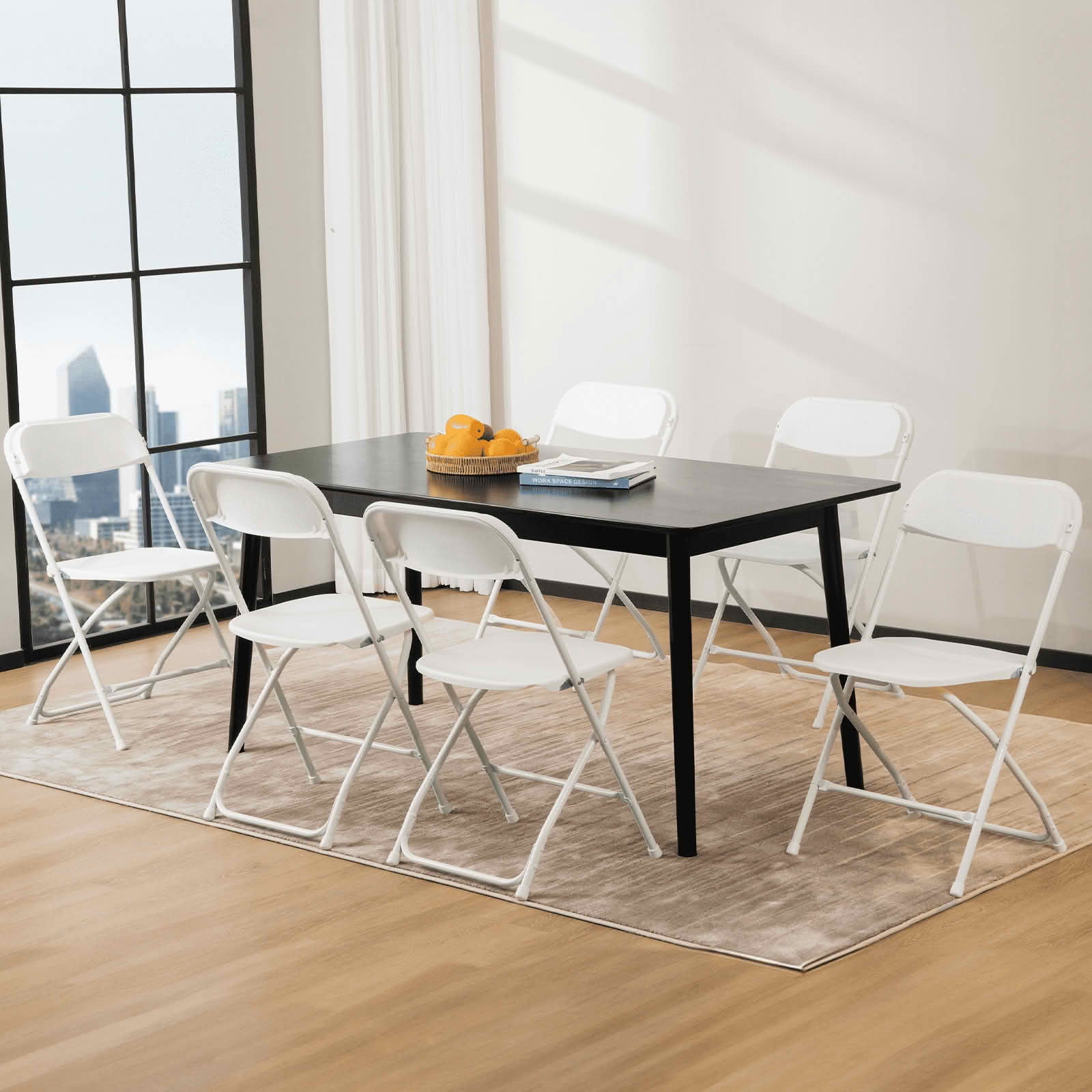 MAYEERTY 6-Piece Folding Chair Indoor Outdoor Portable Stackable