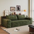 thumbnail image 1 of MAYEERTY 63" 2-Seater Corduroy Sofa No Assembly Living Room Bedroom Conference Room Deep Seat, Green, 1 of 7