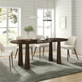 thumbnail image 1 of MAYEERTY 67x33.5x30 Modern Oval Dining Table, Contemporary Home Wood Kitchen Table, Walnut, 1 of 8