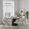 thumbnail image 1 of MAYEERTY 67x33.5x30 Modern Oval Dining Table for 6, Mid-Century Kitchen Table for Dining Room Kitchen, Black, 1 of 10