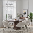thumbnail image 1 of MAYEERTY 67x33.5x30 Modern Oval Dining Table for 6, Mid-Century Kitchen Table for Dining Room Kitchen, Walnut, 1 of 10