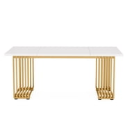 MAYEERTY 70 Inch Multi Purpose Desk Sturdy Wood Top Metal Legs for Home Office