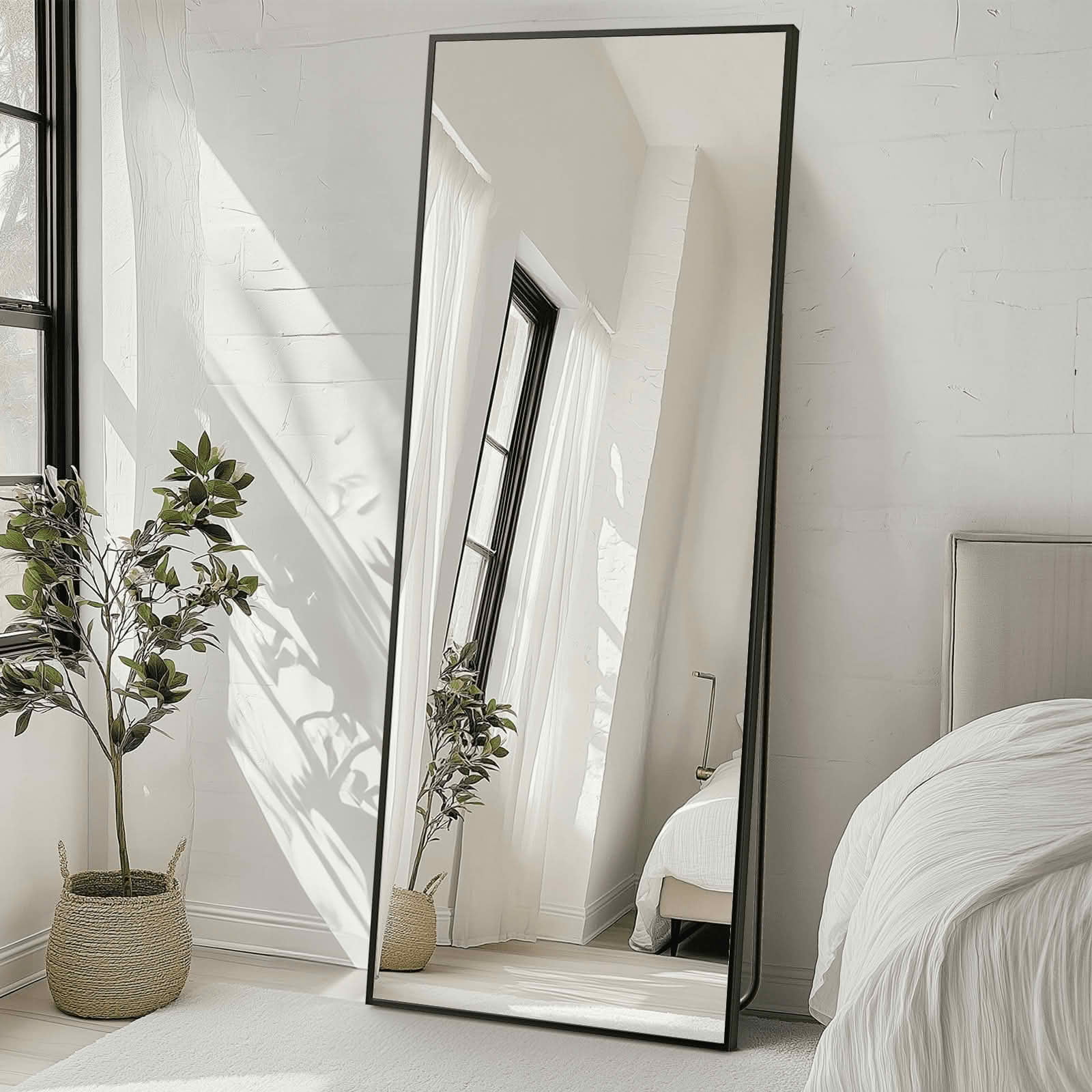 MAYEERTY 71 X 26 Inch Rectangle Full Length Mirror, Standing Hanging Leaning Wall Mirror