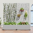 thumbnail image 1 of MAYEERTY 72×35 Iron Gray Rectangular Planter with Climbing Frame, 1 of 5