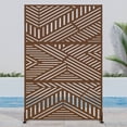 thumbnail image 1 of MAYEERTY 72" × 47" Outdoor Privacy Screen, Metal Decorative Screen, Brown, 1 of 5