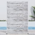 thumbnail image 1 of MAYEERTY 72" × 47" Outdoor Privacy Screen, Metal Decorative Screen, White, 1 of 6