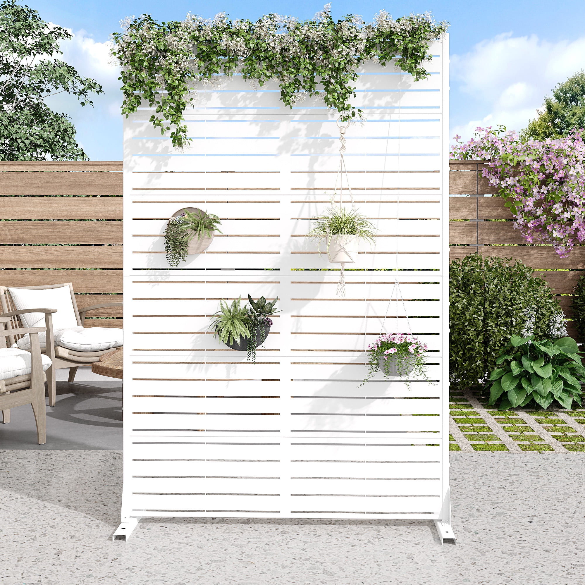 MAYEERTY 72" x 47" Privacy Screen Fence, Heavy Duty Fence Privacy Screen Outdoor