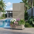 thumbnail image 1 of MAYEERTY 72x35x16 Inch Olive Gray Metal Rectangular Planter Box with Trellis, 5 Piece Set for Outdoor Garden & Patio, 1 of 6