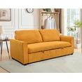 thumbnail image 1 of MAYEERTY 78" 3-in-1 Convertible Sleeper Sofa Bed - Modern Fabric Loveseat Futon Couch for Living Room, Yellow, 1 of 19