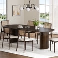 thumbnail image 1 of MAYEERTY 79x33.5x30 Modern Oval Dining Table, Perfect for Large - Scale Home Entertaining Dining and Kitchen, Walnut​, 1 of 9