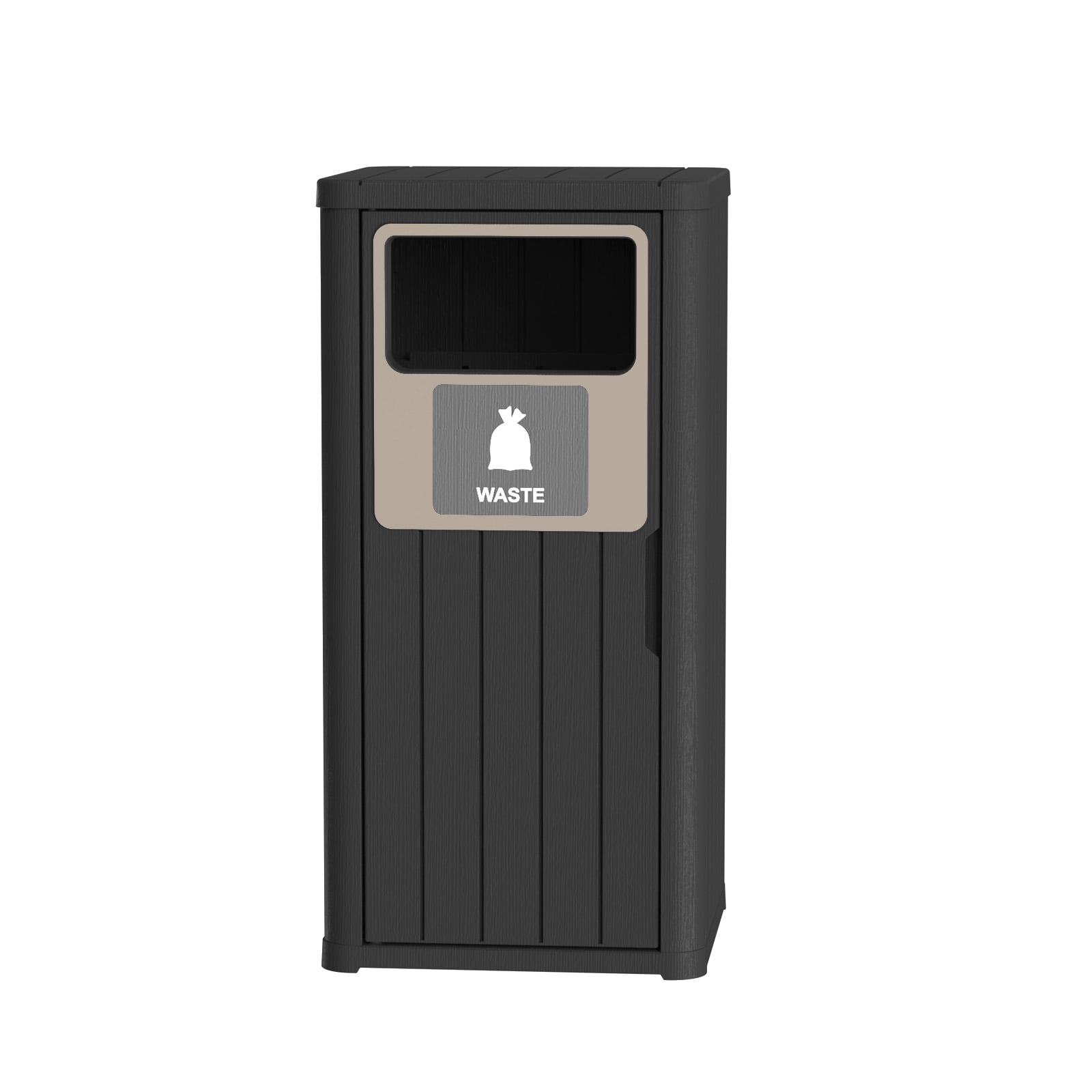 MAYEERTY 80L Double-Bucket Outdoor Waste Bin, Weather-Resistant Trash Can for Patio Yard Garden