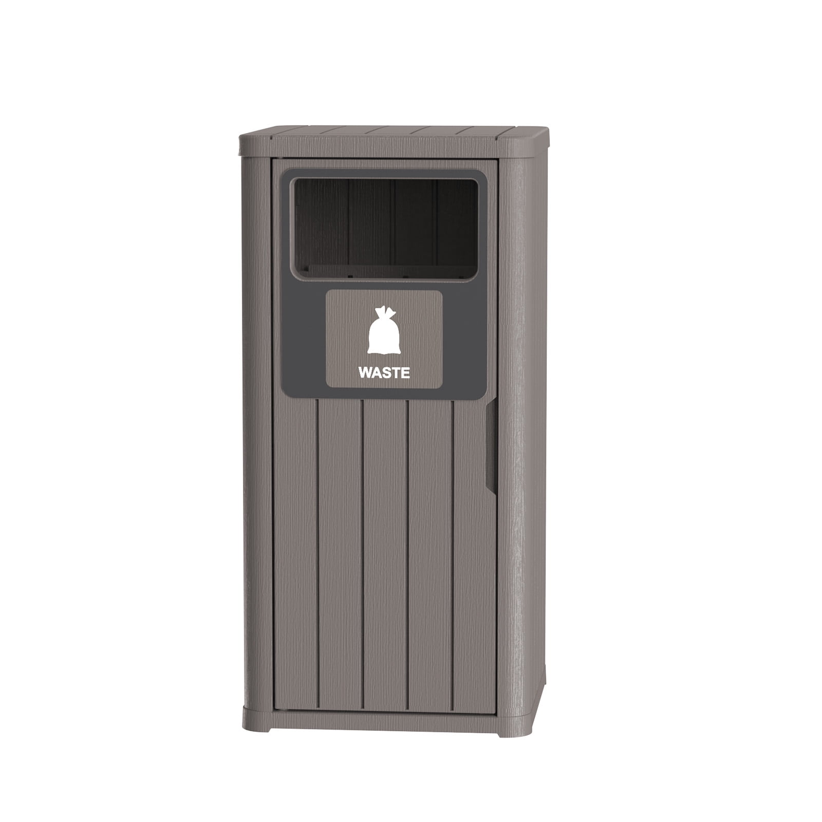 MAYEERTY 80L Double-Bucket Outdoor Waste Bin, Weather-Resistant Trash Can for Patio Yard Garden