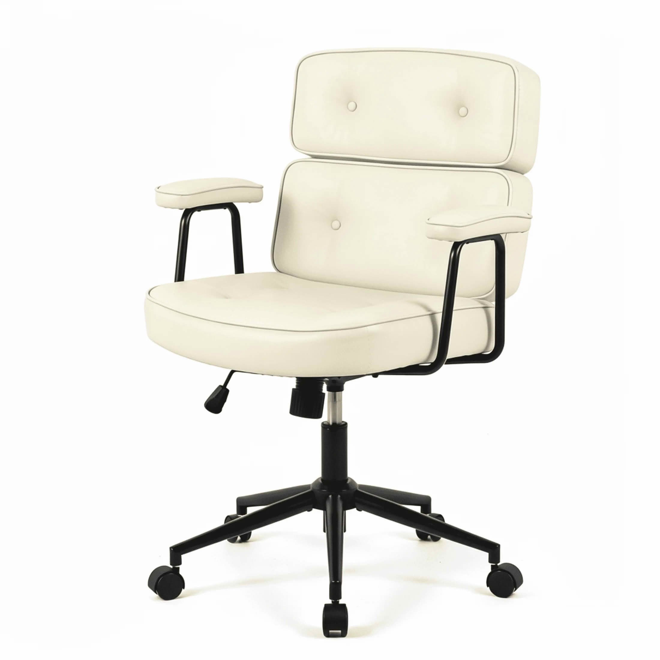 MAYEERTY Adjustable Height Ergonomic Office Chair, Rotating Computer Chair with Lumbar Support Wheels