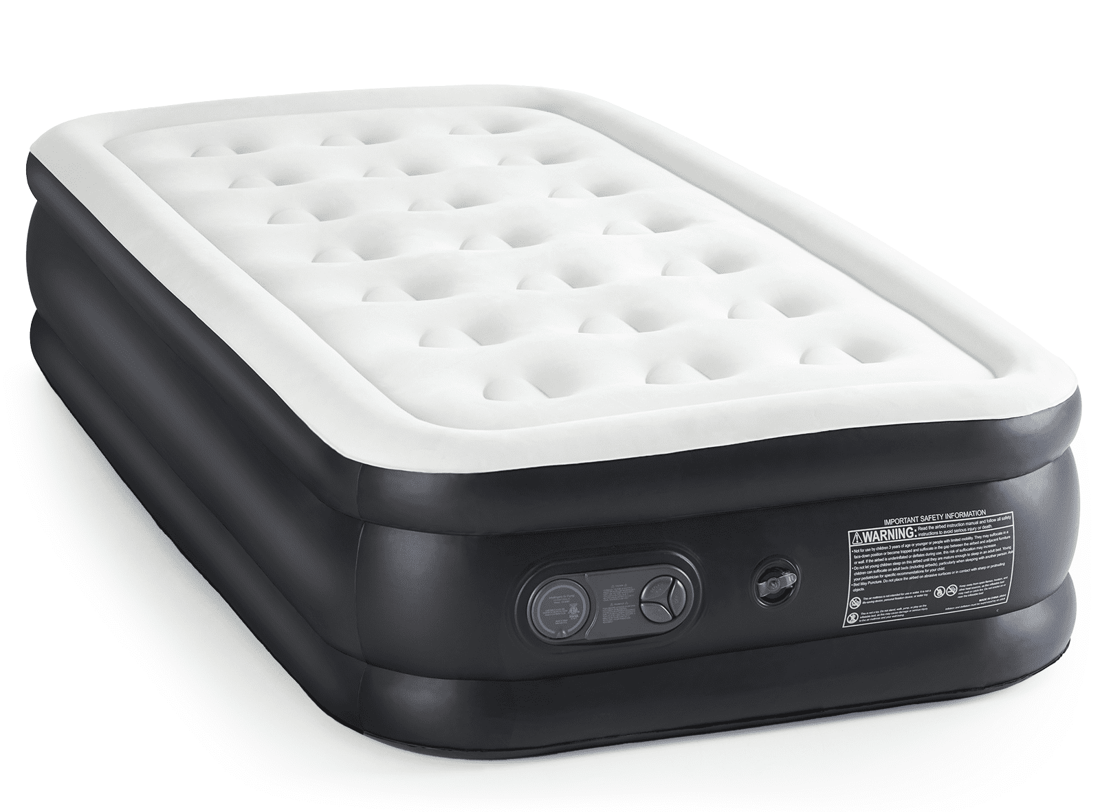 MAYEERTY Air Mattress - 18" Inflatable Blow Up Mattress Airbed with Built-in High Capacity Pump, Double Height, Adjustable, Non-Slip Bottom Design