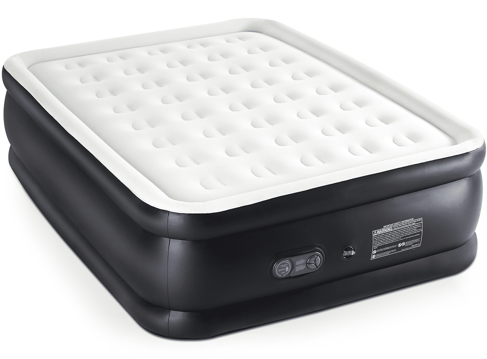 MAYEERTY Air Mattress - 18" Inflatable Blow Up Mattress Airbed with Built-in High Capacity Pump, Double Height, Adjustable, Non-Slip Bottom Design