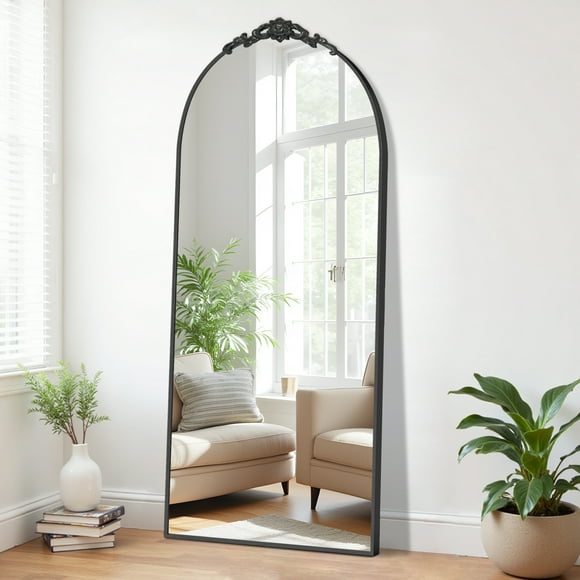 MAYEERTY Aluminum Alloy Mirror Accessories, Resin Carved Accessories, Mirror Decoration, Black