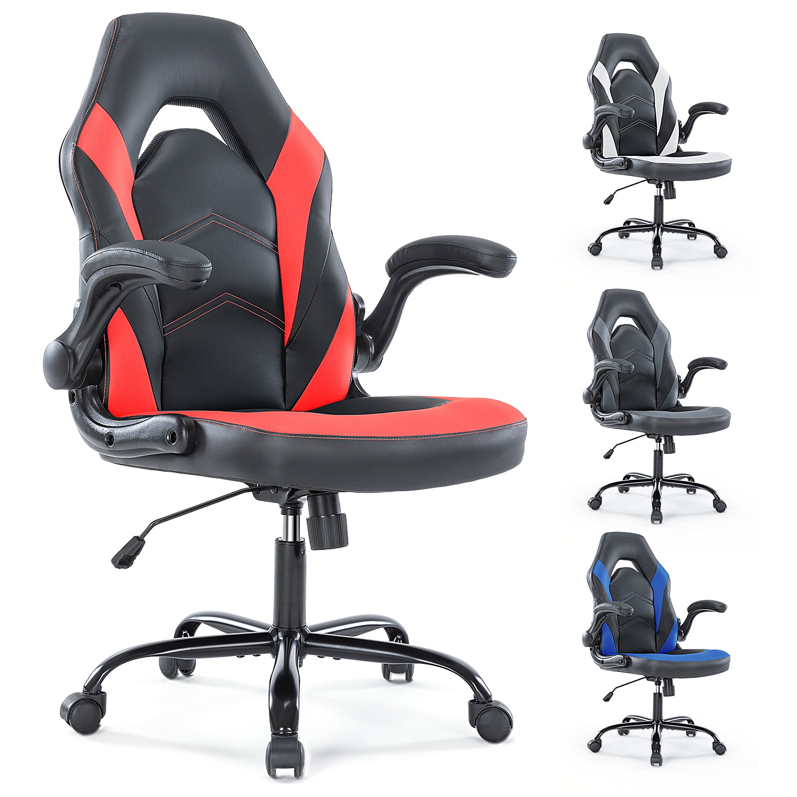 MAYEERTY Armless Office Desk Chair, Fabric Padded Modern Swivel,Height Adjustable Wide Seat Computer Task Vanity Chair for Home Office,Mid Back Accent Chair,Dark Grey