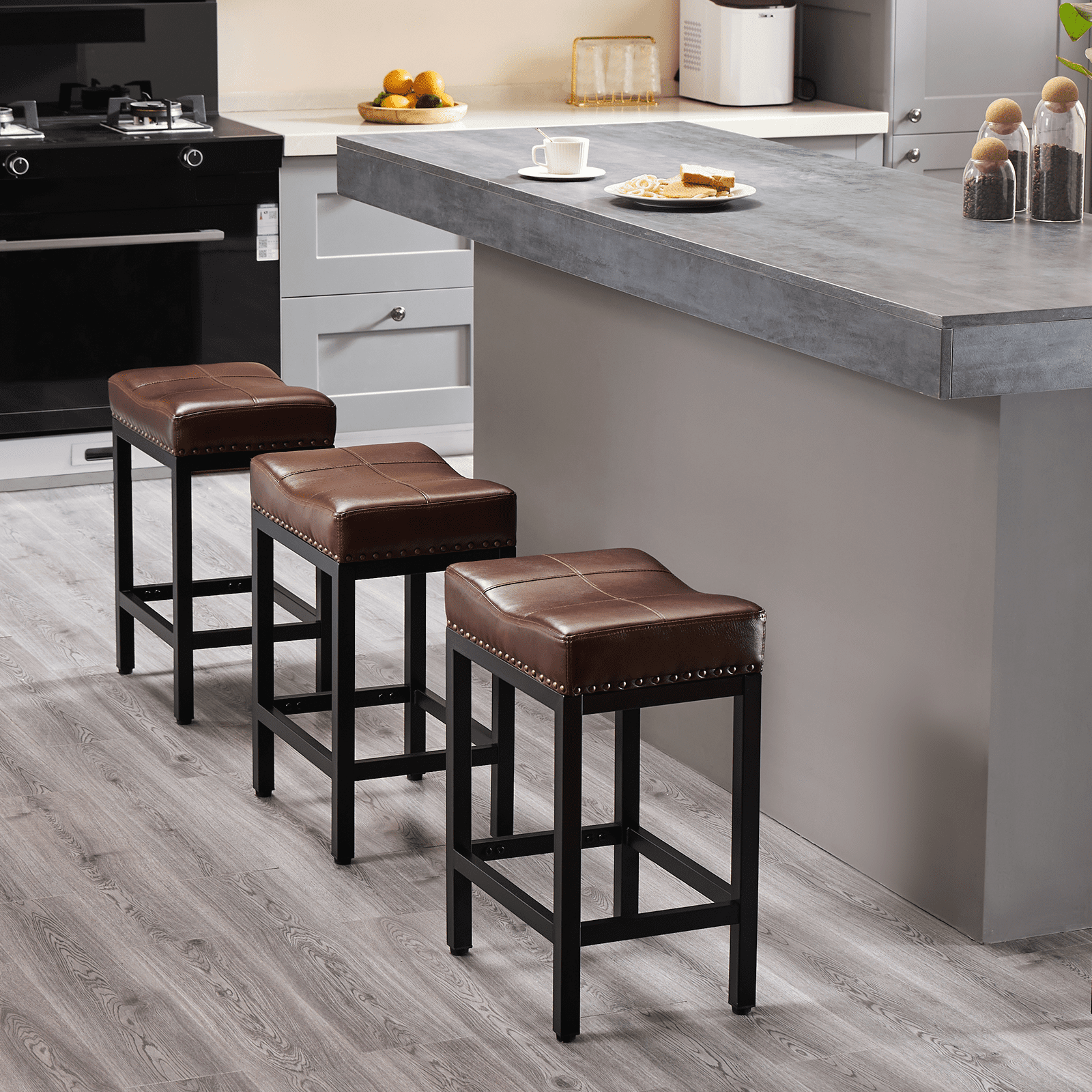 MAYEERTY Bar Stools Set of 2, Kitchen Stools for Kitchen Island, Dining Table