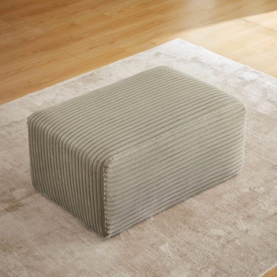 MAYEERTY Boneless Ottoman, 35×24" Footrest for Cloud Sectional Sofa, Living Room & Apartment, Camel