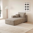 thumbnail image 1 of MAYEERTY Cloud Sectional Sofa, Plush Corduroy Modular Right Side Chaise, No Assembly Required，Camel, 1 of 5