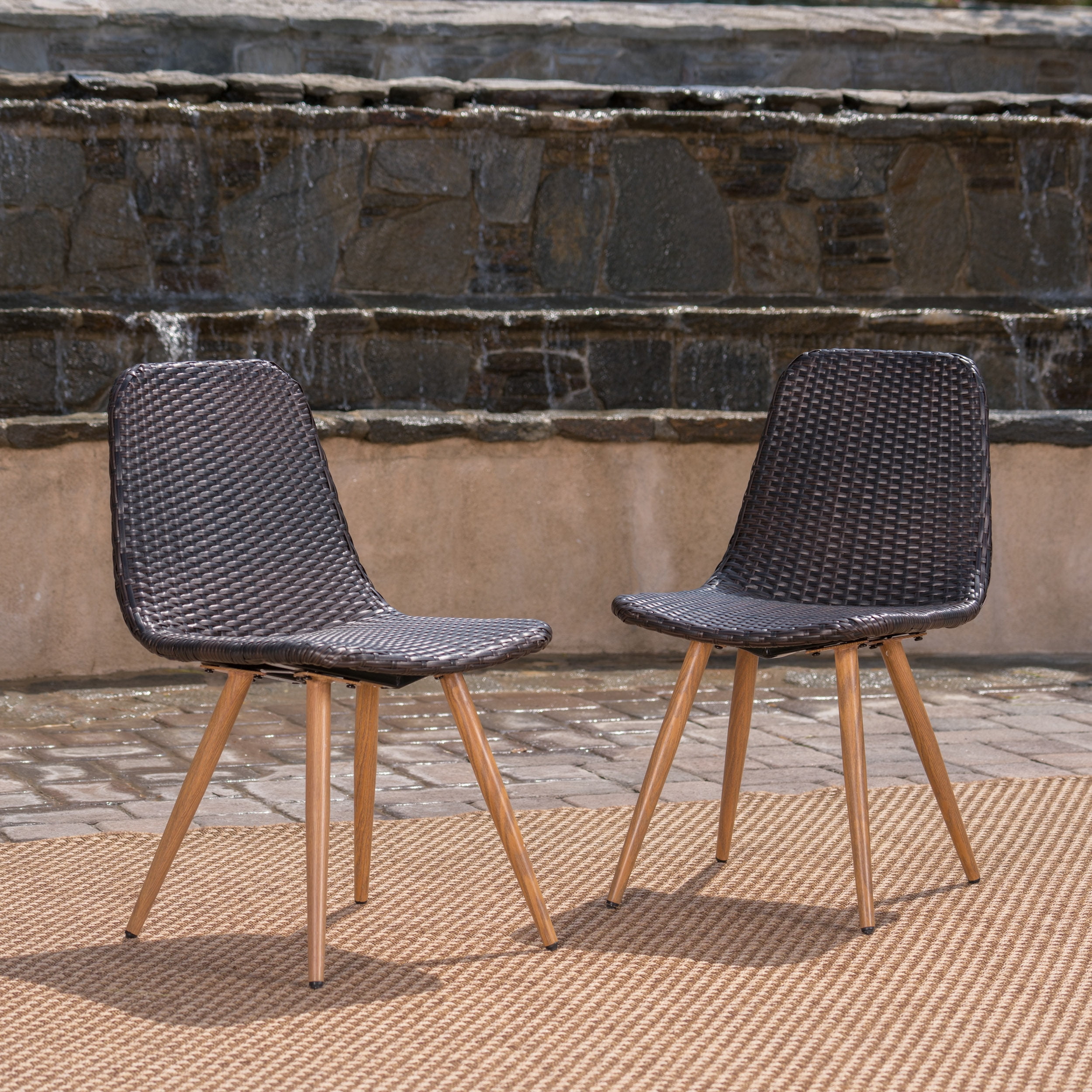 MAYEERTY DINING CHAIR WITH HEAT TRANFER LEGS Set of 2 Stylish Design for Dining Room Kitchen