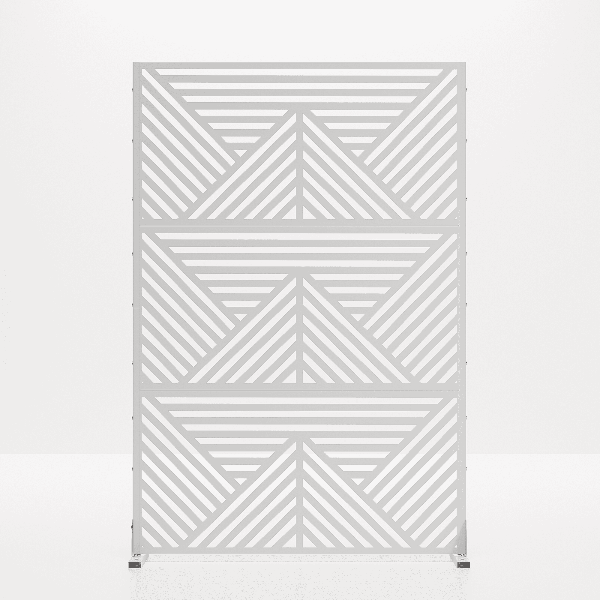 MAYEERTY Decorative Metal Screen – Durable Galvanized Steel Partition,White