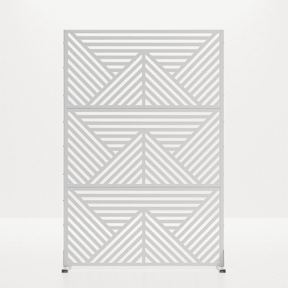 MAYEERTY Decorative Metal Screen Durable Galvanized Steel Partition,White