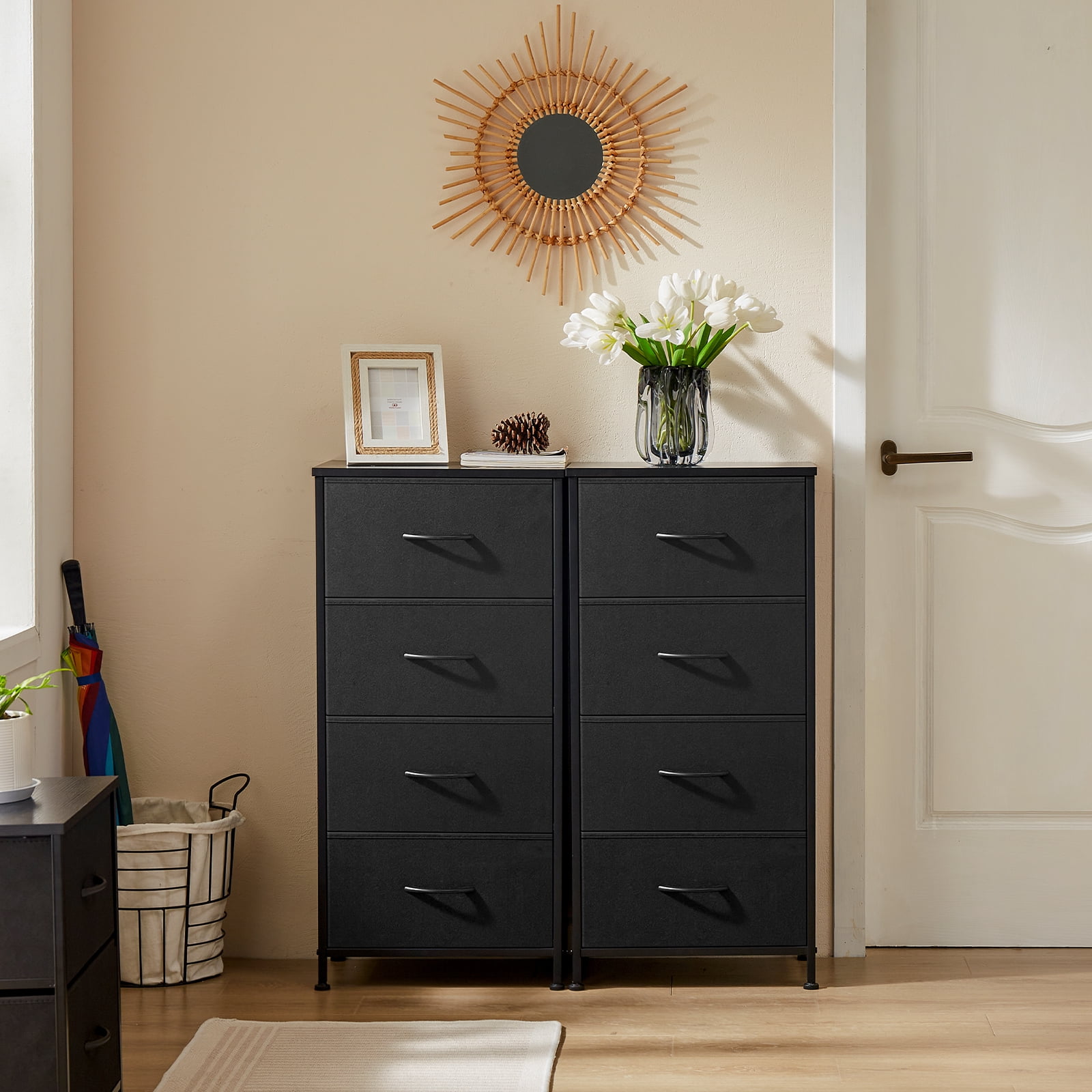 MAYEERTY Drawers Dresser Chest of Drawers,Metal Frame and Wood Top