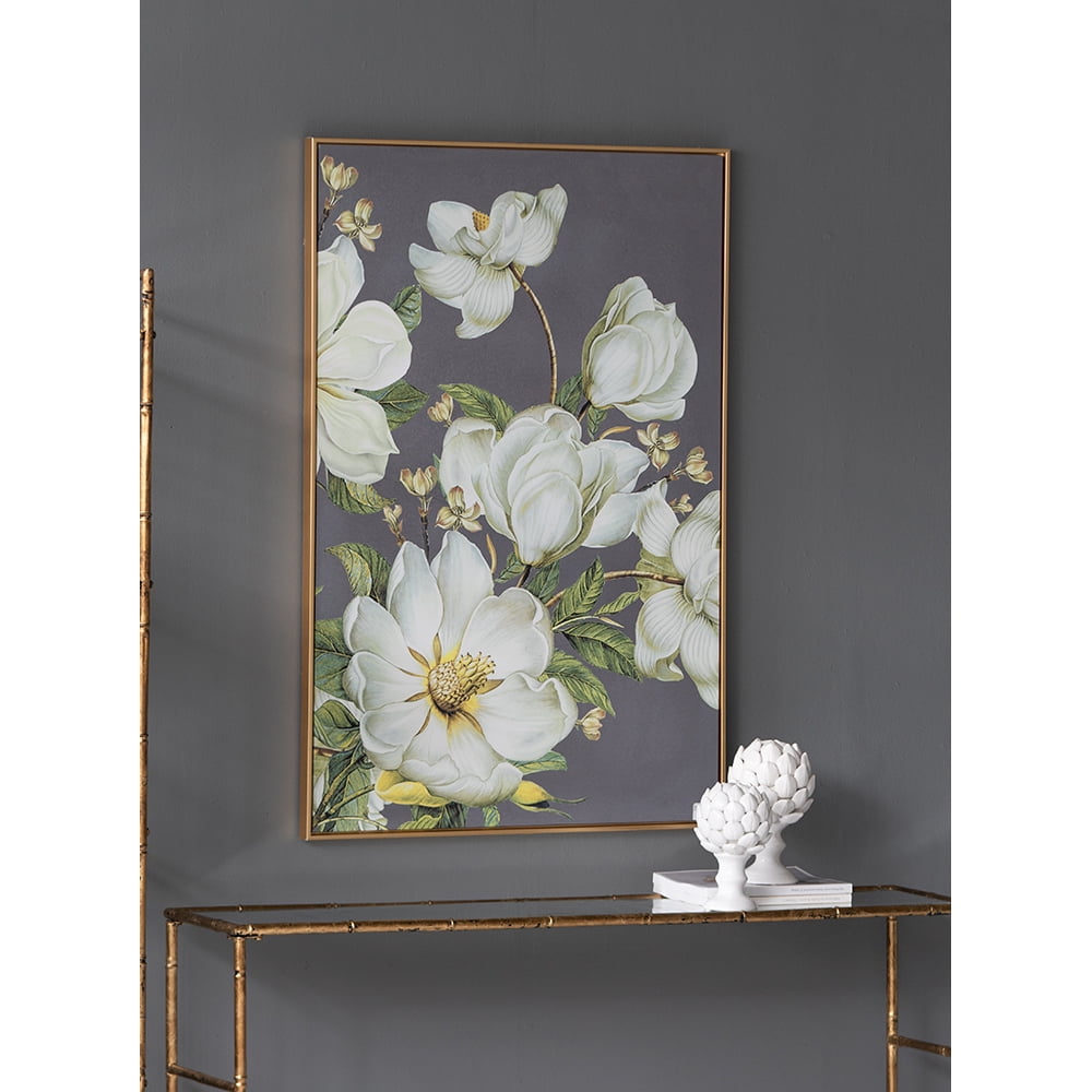 MAYEERTY Elegant Magnolia Flower Wall Decor, Vintage Botanical Wall Art Prints Sophisticated Home Decor