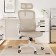 thumbnail image 1 of MAYEERTY Ergonomic Home Office Chair with Lumbar Support, Flip-Up Armrests, Headrest for Work & Study,Black, 1 of 7