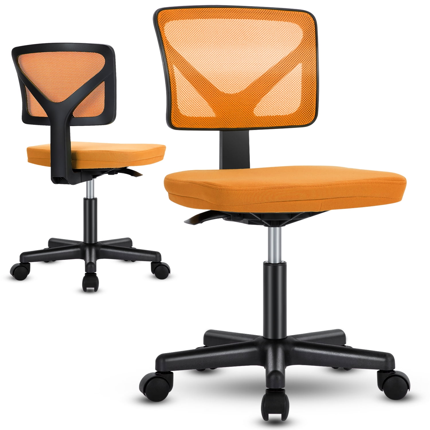 MAYEERTY Ergonomic Mid-Back Executive Office Chair Swivel Computer Desk Task Chair，White