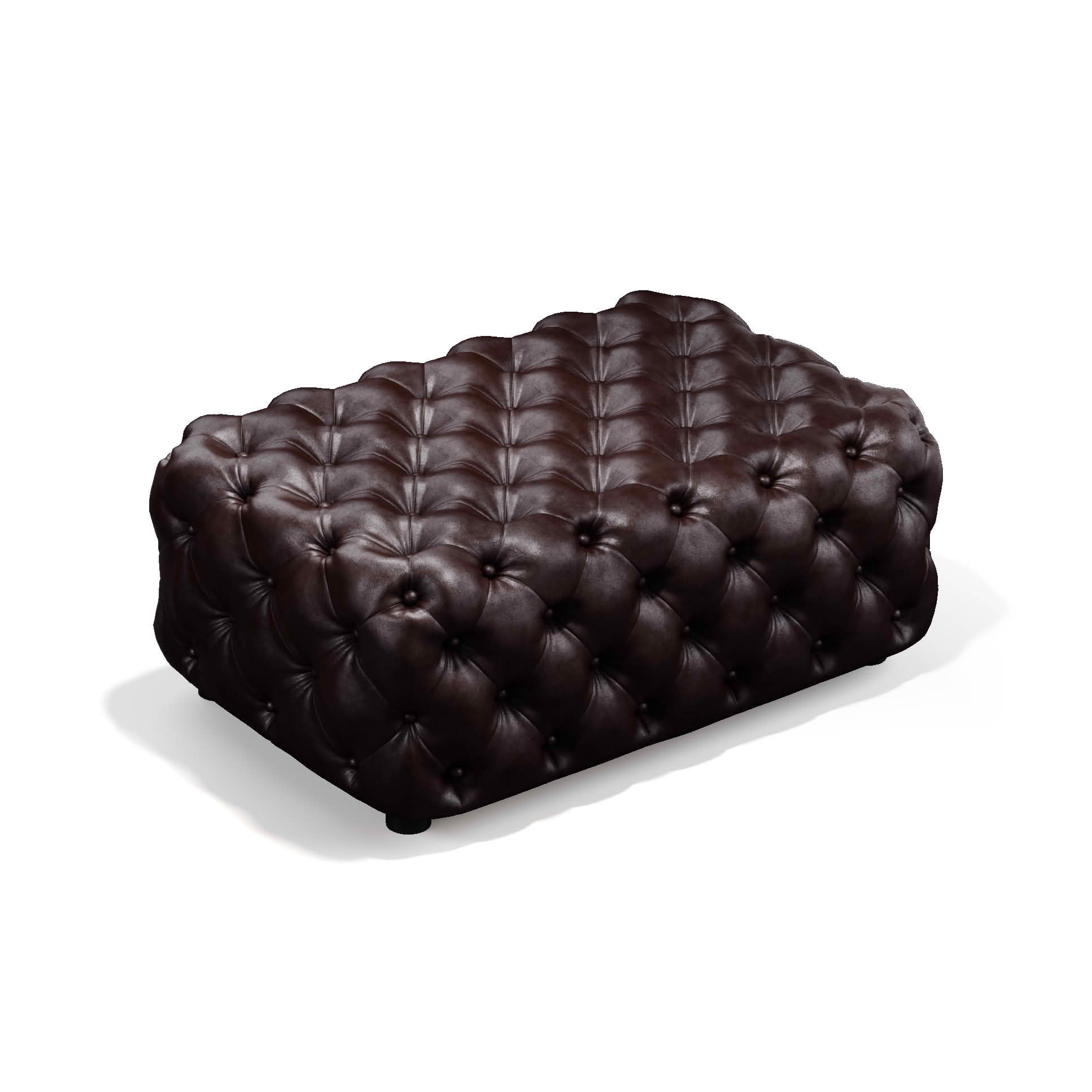 MAYEERTY Faux Leather Modular Sectional Sofa, Hand‑Crafted Button Tufted Couch with Ottoman, Multi‑Shape Reconfigurable for Living Room & Small Apartment