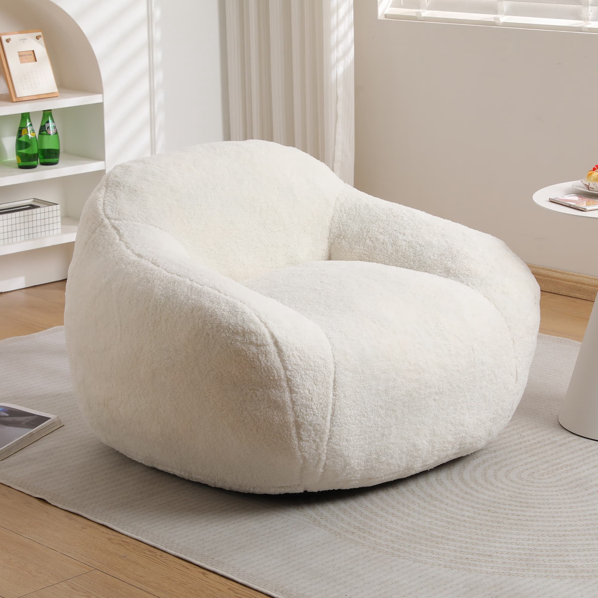 MAYEERTY Giant Bean Bag Sofa for Adults - Spacious, Armrests, Memory Foam Filler, Living Room/Bedroom.