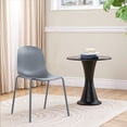 thumbnail image 1 of MAYEERTY Gray Set of 4 Modern Stackable Plastic Waterproof Dining Chairs, Metal Legs, Indoor/Outdoor Use, 1 of 6