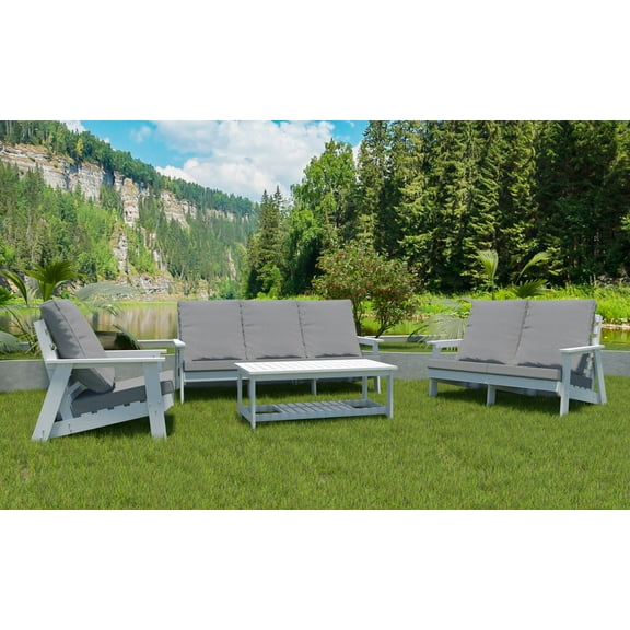 MAYEERTY 24" All-Weather Outdoor Single Sofa with Cushion,Single-person Camping Sofa Chair,Gray