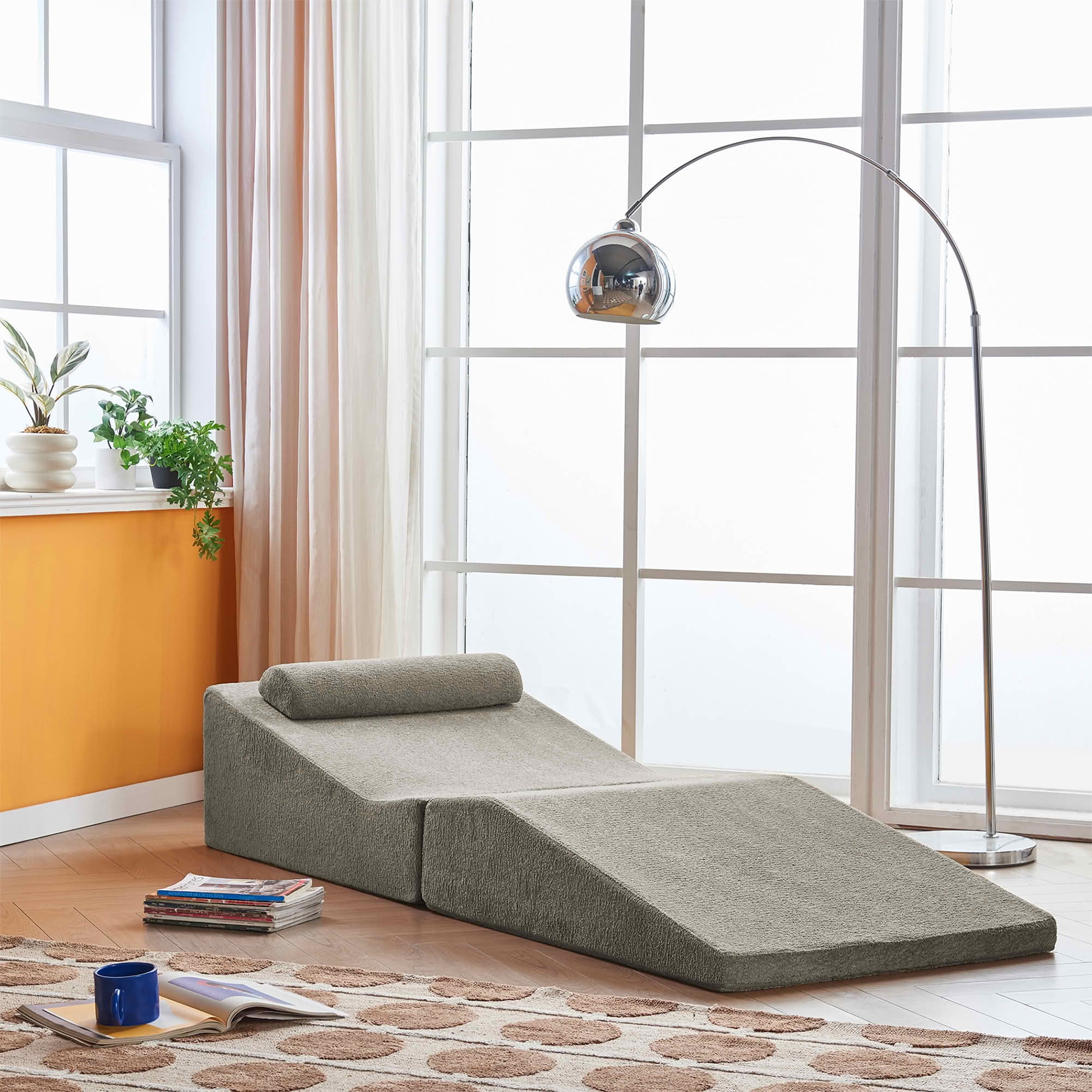 MAYEERTY High-Density Sponge Foldable Tatami Sofa Bed Multi-Use Lounge Chair No Assembly