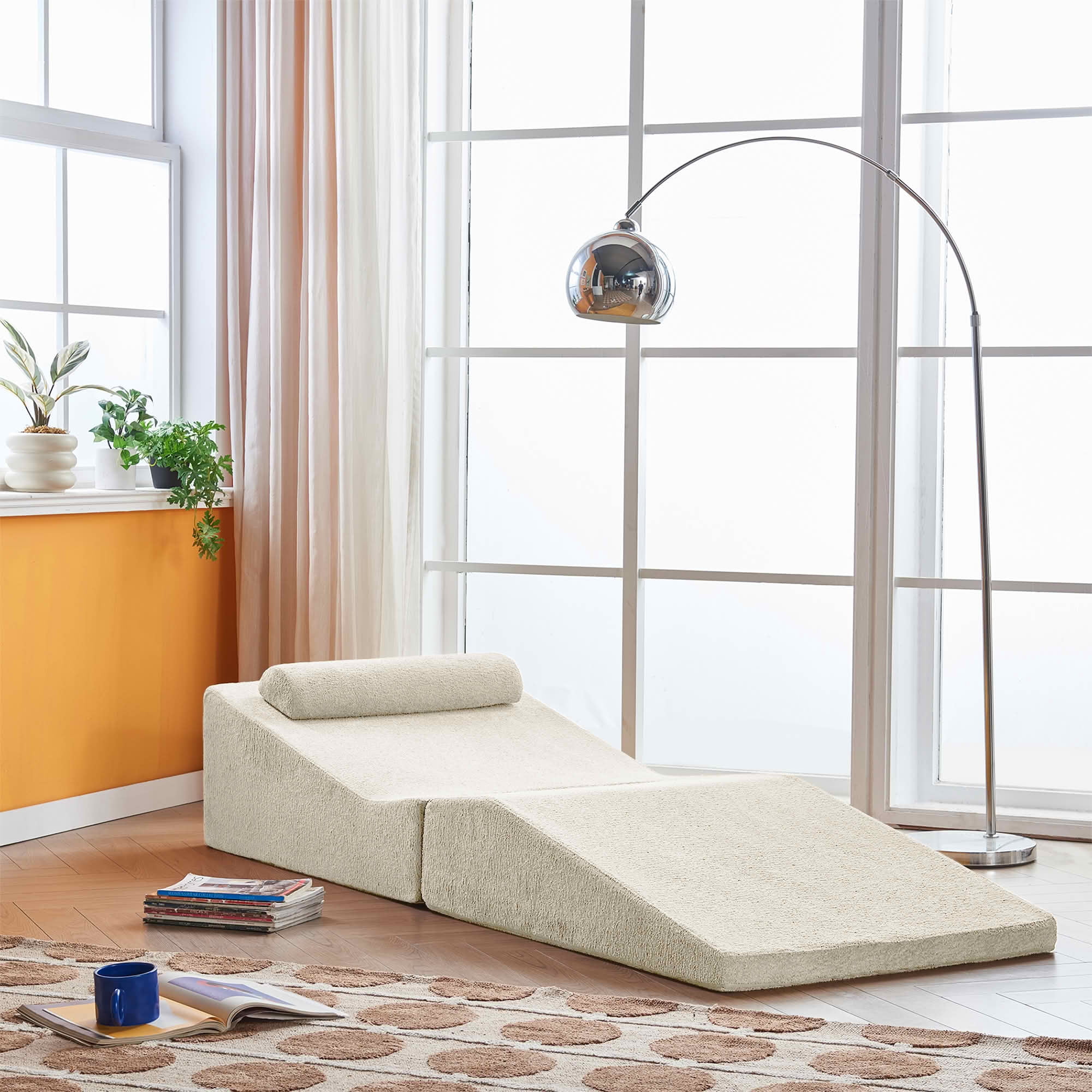 MAYEERTY High-Density Sponge Foldable Tatami Sofa Bed Multi-Use Lounge Chair No Assembly