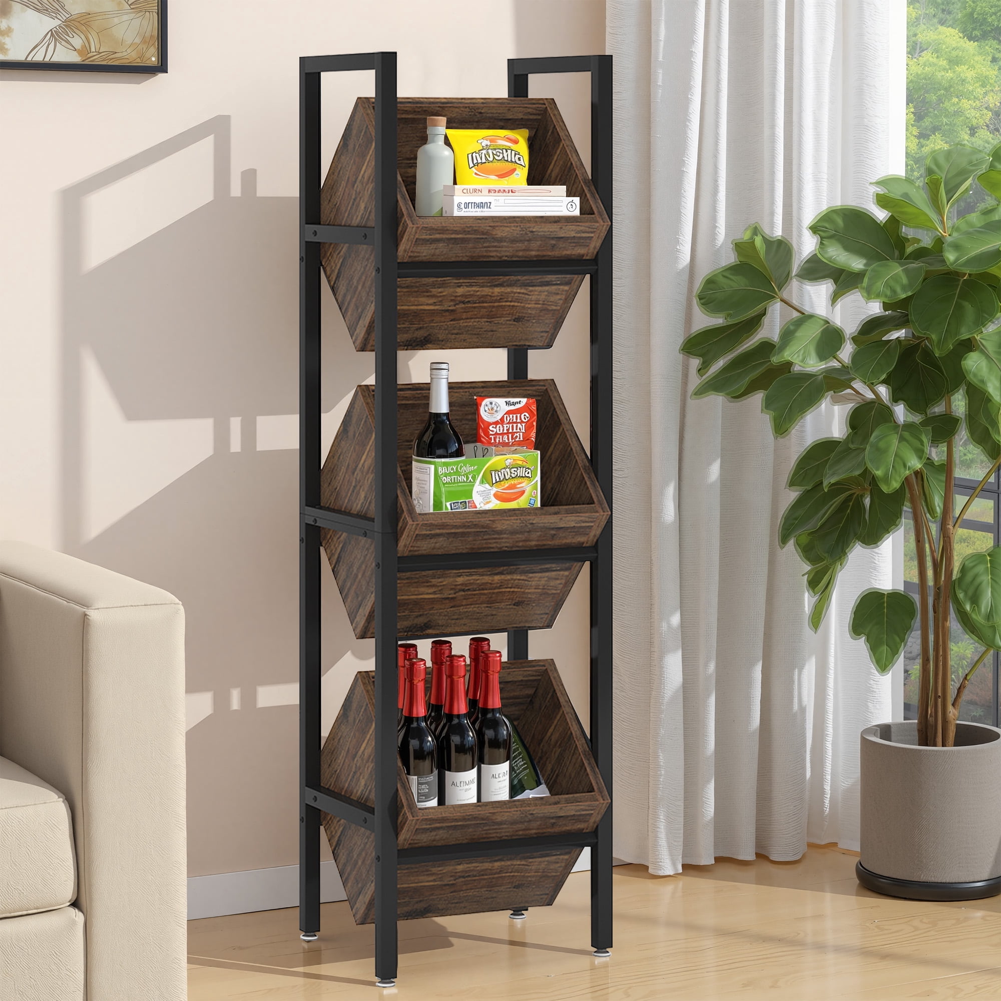 MAYEERTY Angled Design Wine Storage Rack for Neat Organized Wine Area