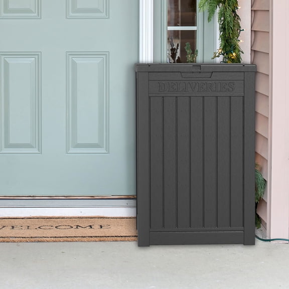 MAYEERTY Lockable Delivery Package Drop Box, 48 Gallon Large Weather-Resistant Parcel Box for Front Porch Yard