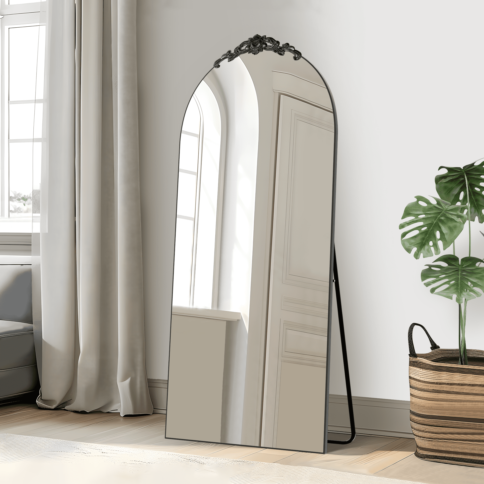 MAYEERTY 59in Arched Full Length Mirror Standing Floor