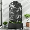 thumbnail image 1 of MAYEERTY 72"x35" Outdoor Arched Planter Box with Trellises, Metal Raise Garden Beds for Vine Climbing Plants, 1 of 9