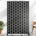 thumbnail image 1 of MAYEERTY Metal Room Divider – Industrial Galvanized Steel Privacy Screen,Square,Black, 1 of 7