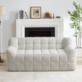 thumbnail image 1 of MAYEERTY Modern Full Compression Velvet Sofa Chair for Living Room & Apartment, 65*38*27"Beige, 1 of 6