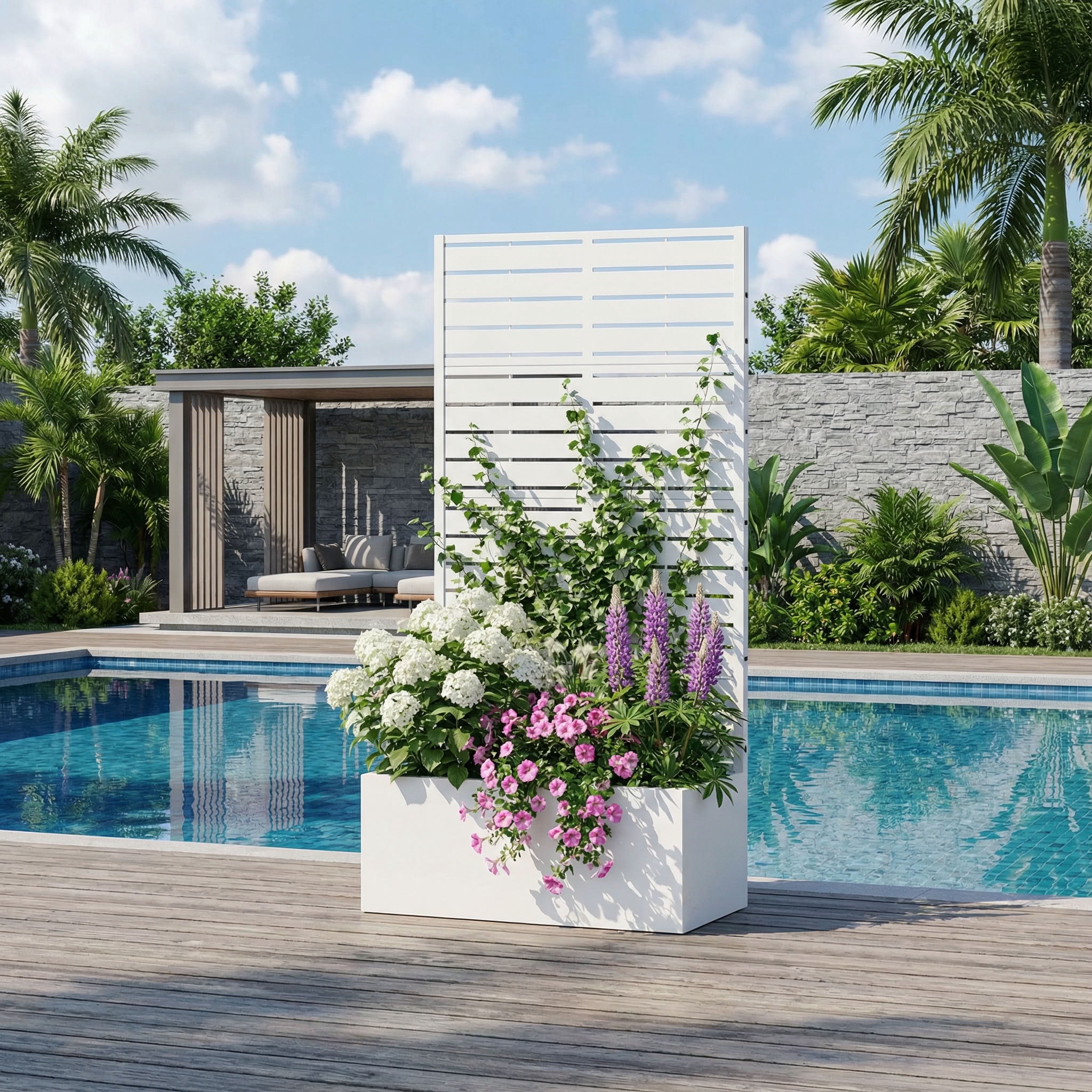 MAYEERTY 59*30in Outdoor Metal Planter Box, Easy Assembly Planter Box, Outdoor Patio Planter for Balcony, Garden, Yard