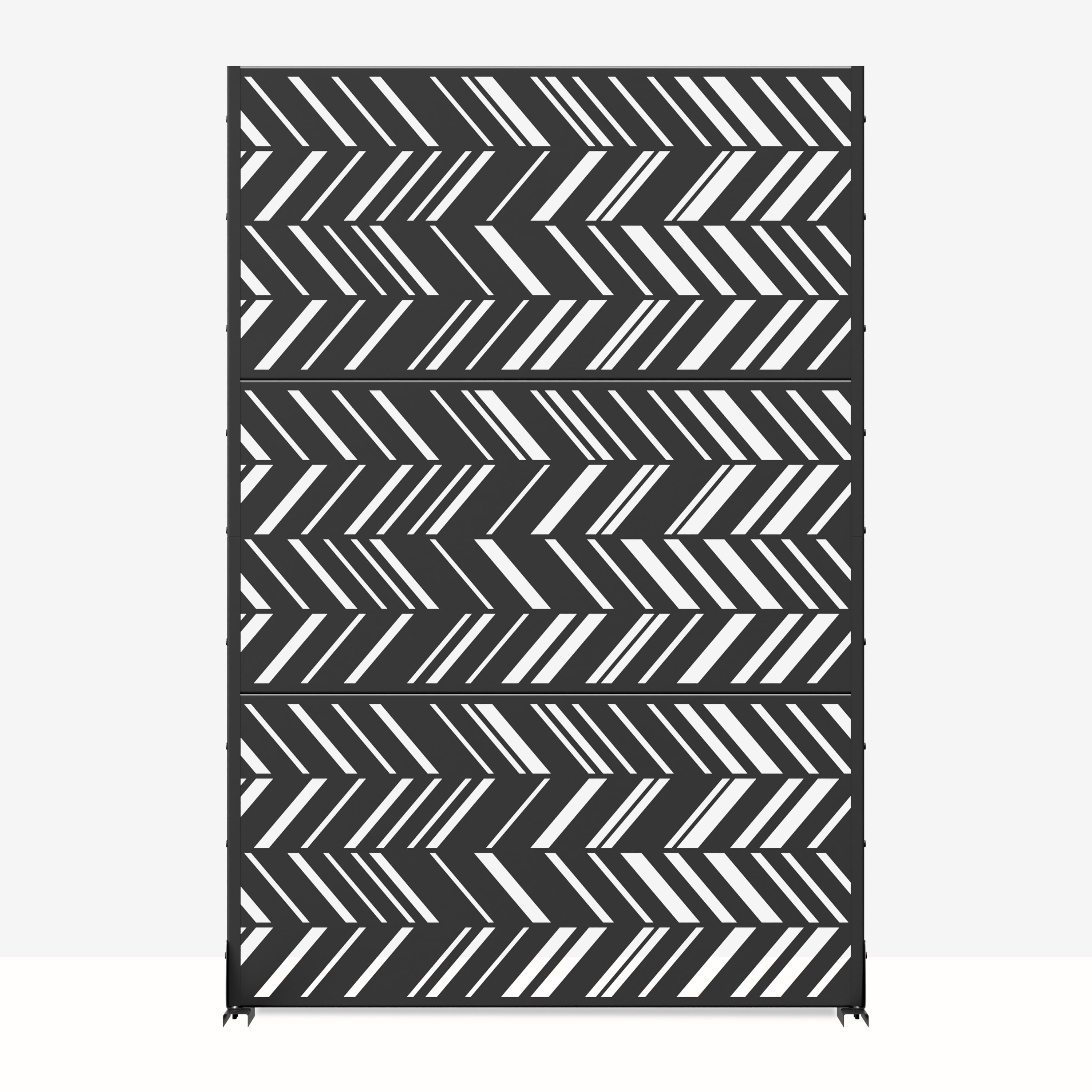 MAYEERTY Outdoor Privacy Screen – Weatherproof Galvanized Steel Panel,Black
