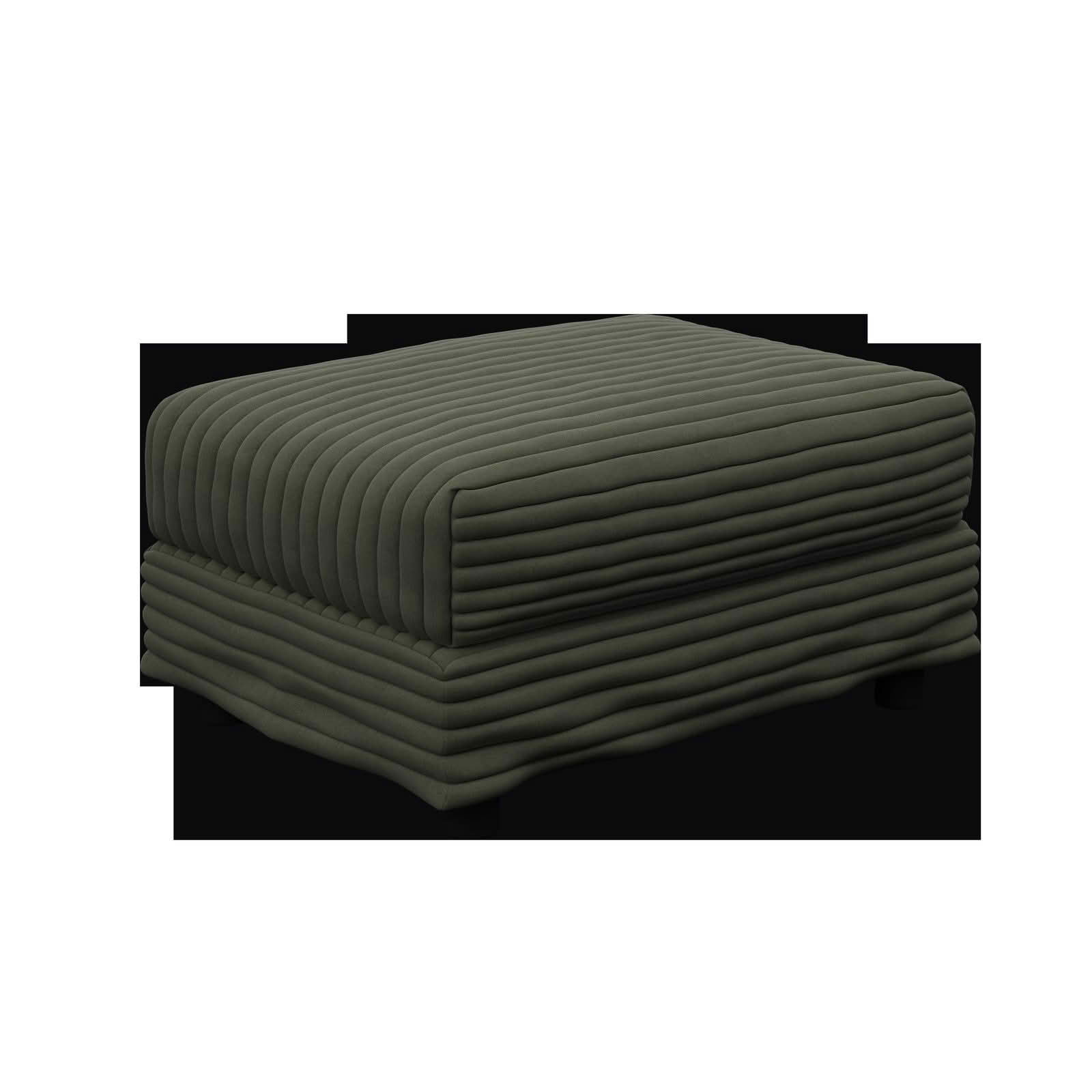 MAYEERTY Plush Corduroy Ottoman, Versatile Footrest Compatible with 2‑Seater, 3‑Seater & 4‑Seater Sofa, Multi‑Functional Stool for Living Room, Apartment & Office