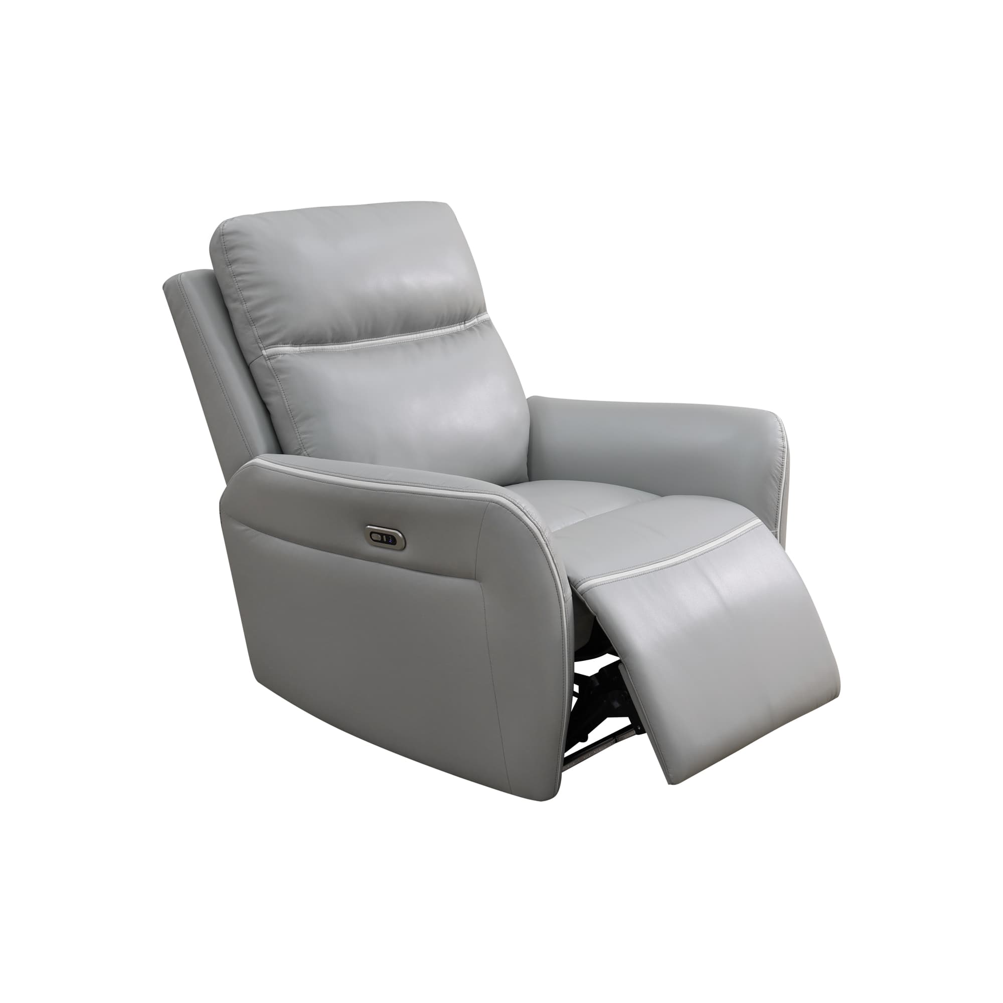 MAYEERTY Power Recliner Chair, Electric Reclining Chair with USB Charging, Adjustable Backrest for Living Room, Light Grey